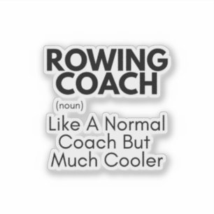 Roeicoach Funny Definitie: Roeicoach Cadeau Sticker