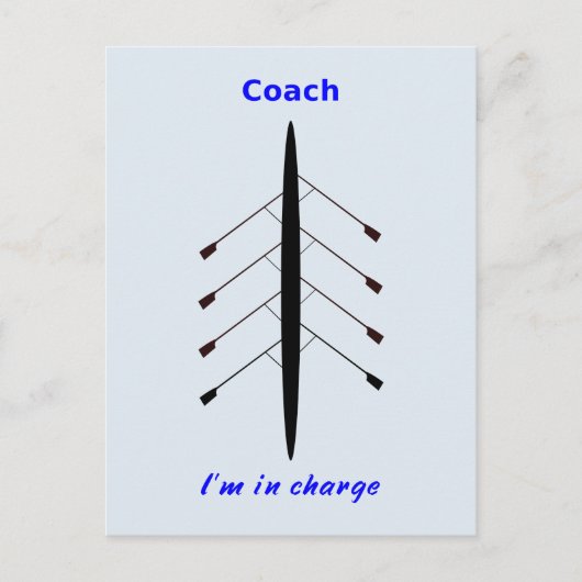 Roeicoach Ik heb de leiding Briefkaart (Voorkant)