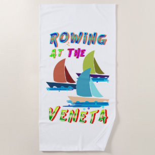 Roeien bij de Veneta Strandlaken