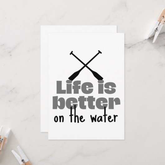 Roeien: Het leven is beter op het water Kaart (Voorkant / Achterkant in situ)