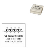 Roeien Roeiers Bemanning Boot Naam Adres Rubberstempel (Gestempeld)