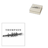 Roeien Roeiers Bemanning Team Watersporten Rubberstempel (Gestempeld)