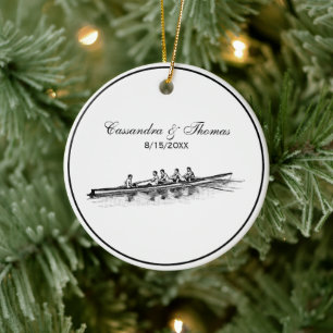 Roeien Roeiers Ploeg Team Watersport Keramisch Ornament