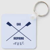 Roeiend sleutelhanger gekruist roeispanen initiale (Achterkant)