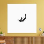 "Roeiende Maan" Canvas Afdruk (Insitu (Woonkamer))