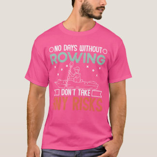 Roeier laat je roeivaardigheden zien roeikajak kan t-shirt