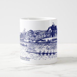Roeiers Crew racen met Blauw Boathouse Extra Grote Beker