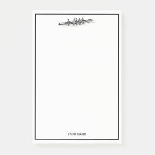 Roeiers Crew Team Watersport Zwart Post-it® Notes