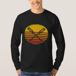 Roeiers Retro Zonsondergang Watersport Roeien Gift T-shirt