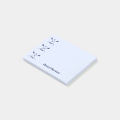 Roeiers roeier inspirerend slim blauw gepersonalis post-it® notes (Schuin)