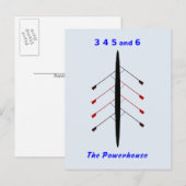 Roeiploeg krachtpatser briefkaart (Voorkant / Achterkant)