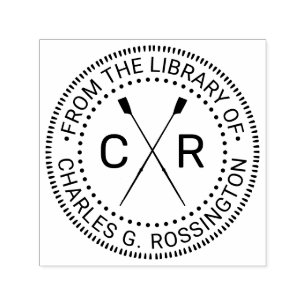 Roeiroeiers Crew 2 Initialen Bibliotheek Boeknaam  Zelfinktende Stempel