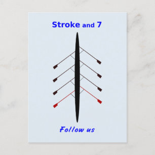 Roeislag zeven volgen ons briefkaart