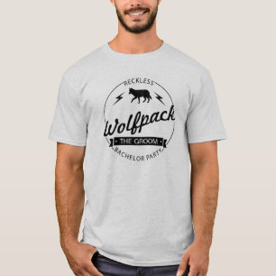Roekeloze Wolfpack Bachelor Party Groomsmen Namen T-shirt