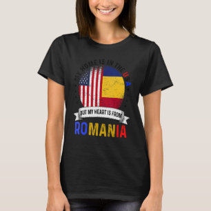 Roemeens Amerikaans patriot Heart komt uit Roemeni T-shirt
