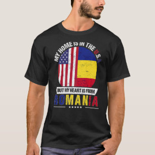 Roemeens - Amerikaans patriothart komt uit Roemeni T-shirt