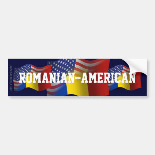 Roemeens-Amerikaanse golfvlag Bumpersticker