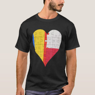 Roemeens Pools vlaghart T-shirt