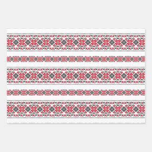 Roemeens traditioneel motif "De sterren" Inpakpapier Vel