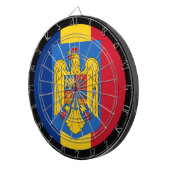 Roemeens vlaggendartboard en darts/spelboard dartbord (Voorkant Rechts)