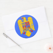 Roemeens Wapen Ronde Sticker (Envelop)