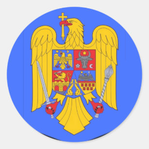 Roemeens Wapen Ronde Sticker
