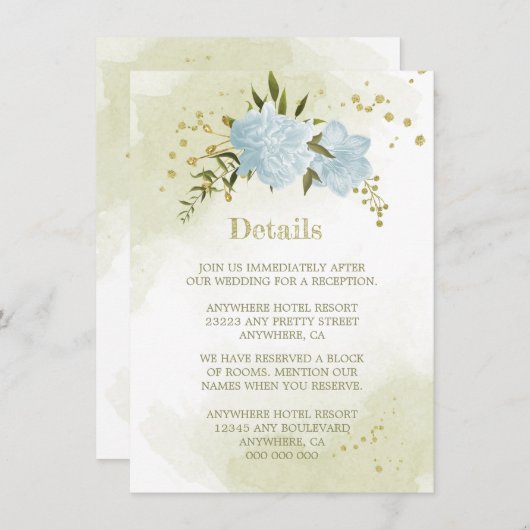 roemeense blauwe bloemen grienerinformatie informatiekaartje (Voorkant / Achterkant)