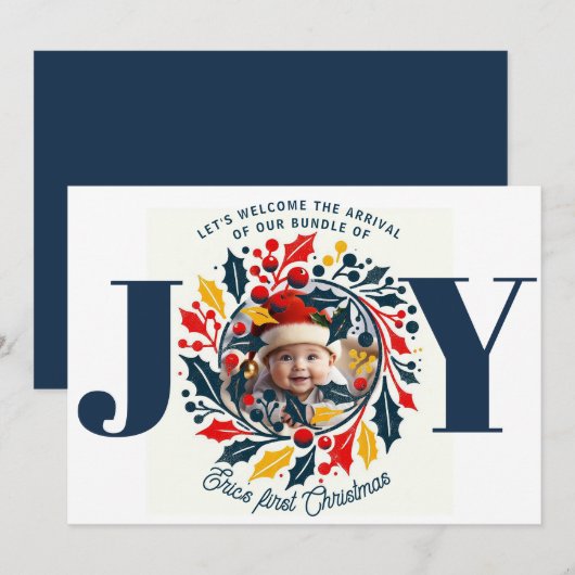 Roemeense bundel VAN VREUGDE Feestdagenkaart (Voorkant / Achterkant)