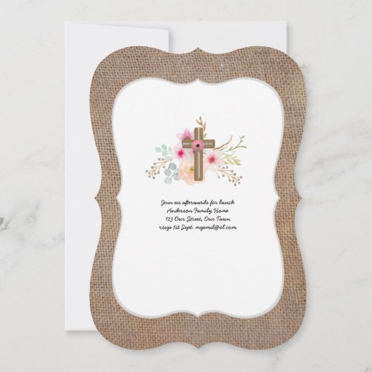 roemeense burlap eerste gemeenschap nodigt het bul kaart (Achterkant)