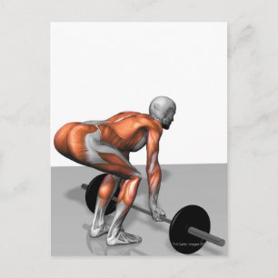 Roemeense deadlift 2 briefkaart