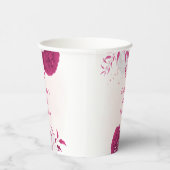 roemeense fuchsia white bloemen botanisch papieren bekers (Rechts)