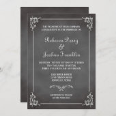 roemeense grijze kartonnen rolbruiloft kaart (Voorkant / Achterkant)