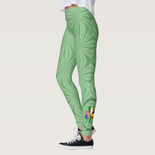 Roemeense Ierse vlaggen Shamrock personaliseren Leggings