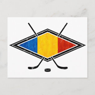 Roemeense ijshockeyvlag briefkaart