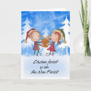 Roemeense Kerstkaart - Leuke Kinderen - Crăciun Feestdagen Kaart