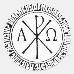 Roemeense kerstman met Jesus Prayer Ronde Sticker