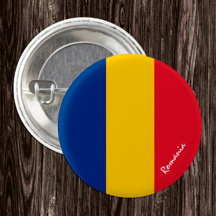 Roemeense knop, patriottische Roemeense vlag Ronde Button 3,2 Cm