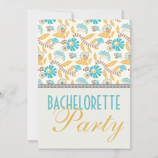 roemeense krant floral gold bachelorette kaart (Voorkant)