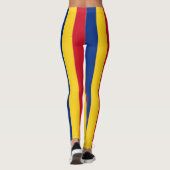Roemeense nationale vlag Verticaal gestreept Leggings (Achterkant)
