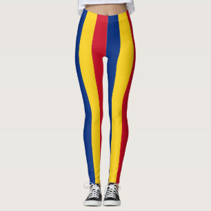 Roemeense nationale vlag Verticaal gestreept Leggings