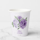 roemeense paarse lavendel groene bladeren papieren bekers (Voorkant)