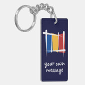 Roemeense penseelvlag sleutelhanger (Voorkant Links)