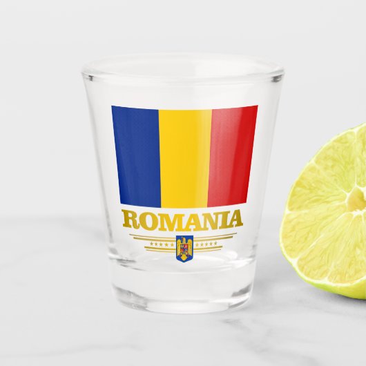 Roemeense Pride Shot Glas (Voorkant)