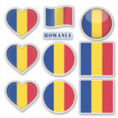 Roemeense stickers & Roemeense Vlag, Hart /sport (Voorkant)