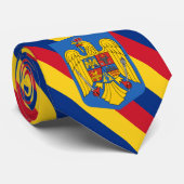 Roemeense Stropdassen, mode Roemeense vlag Stropdas (Opgerold)