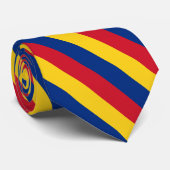 Roemeense Stropdassen, mode Roemeense vlag Stropdas (Opgerold)