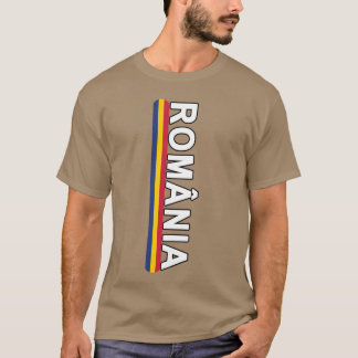 Roemeense Taal Sportieve Stijl Vlag En Embleem mei T-shirt