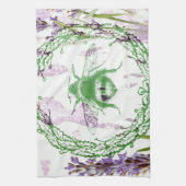 roemeense vintage bijen in frankrijk theedoek (Verticaal)