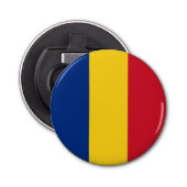 Roemeense vlag button flesopener (Voorkant)