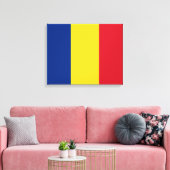 Roemeense vlag canvas afdruk (Insitu (Woonkamer))